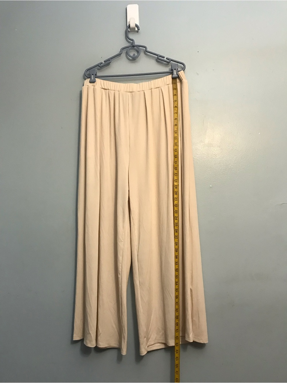 Cider Wide-Leg Cream Pull-On Pants